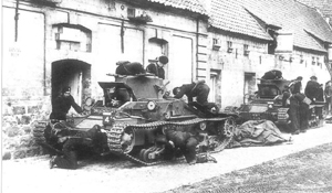 carros britnicos antes de la batalla de Arrs