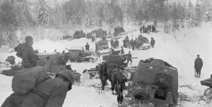 Tanques T-26 y tractores T-20  en territorio finlands