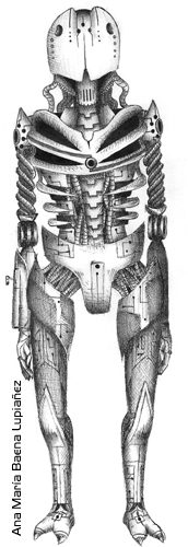 Robot, ilustracin de Ana mara Baena Lupiaes