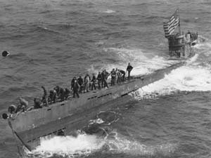 Submarino U505 de la clase IXC capturado por los estadounidenses en la costa de frica - foto de dominio pblico