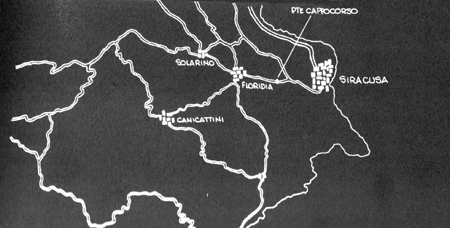 Mapa 1: Sicilia - sector Siracussa