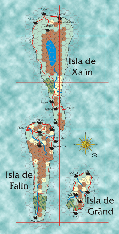 Mapa de Faln y Xaln. Pulsa para ampliar