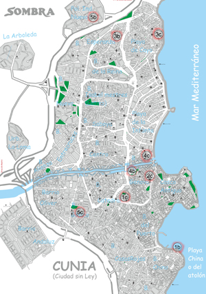 Mapa con domicilios y empresas