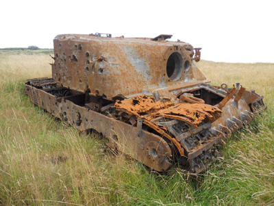 Lamentable estado del Tortoise sito en Kirkcudbright (Escocia) - Fotografa de War Relics Forum: http://www.warrelics.eu/