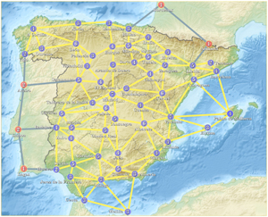 Mapa de Iberia para La Guerra de los Mundos