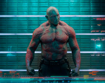 Drax, un personaje de los Guardianes de la Galaxia con el defecto de literalidad