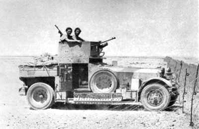 Vehculo blindado Rolls Royce 1924 Mk I, en Badia, 1940