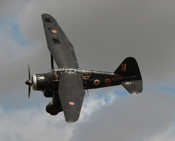 Un Lysander MkIIICSW fotografiado en la exhibicin area de Pageant Airshow del 5 de Agosto de 2012. Autor de la fotografa: Nigel Ish CC BY-SA 3.0