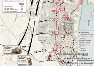 mapa incluido en el número 2 dedicado a Stalingrado