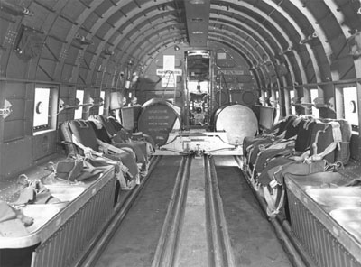 Interior de un C-47 - Foto de dominio pblico del museo Hendon en Inglaterra