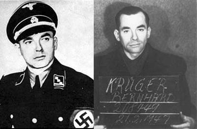 El comandante Bernhard antes y tras su captura - Imagen de Dominio Público