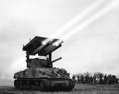 Sherman M4 Calliope en Francia - Imagen de dominio pblico.