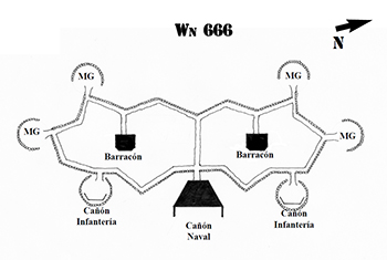 Plano de la fortificacin WN666