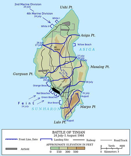 Desembarco en Tinian - Imagen de Grandiose - trabajo propio, CC BY-SA 3.0