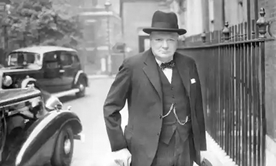 Churchill en 1940, imagen de dominio público