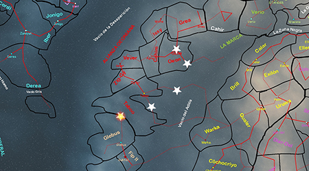 Mapa de la ruta de pruebas programada para la Bruja de la noche