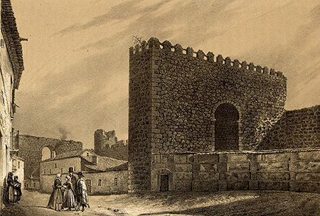 Talavera de la Reina (restos de la antigua fortificacin).Imagen en Dominio Pblico. Francisco Javier Parcerisa (1853).