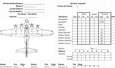 Hoja de B-17 online