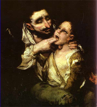 El Garrotillo de Francisco de Goya. Imagen de dominio pblico