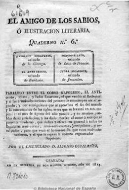 Pgina de El Peridico de El Amigo de los Sabios. Imagen de dominio pblico obtenida de la Hemeroteca Nacional.