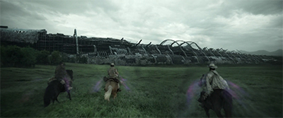 Imagen de la película, es el resto de una vieja nave que cayó en el planeta y sí, parece construida en la RFP.