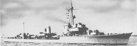 Destructor alemán de la clase 1936A «Narvik». Foto de dominio público de la Inteligencia Naval estadounidense.