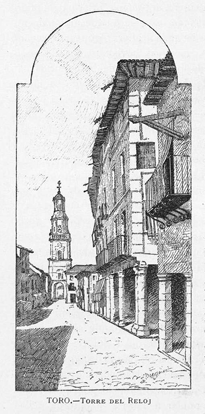 Ilustracin del reloj de torre de Toro. Licencia Creative Commons