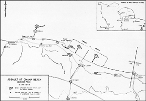 Plan general de desembarco en Pointe du Hoc y Omaha Beach. Pulsa para ampliar