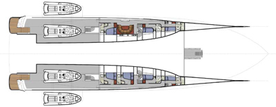 Habitaciones de la tripulacin y embarcadero