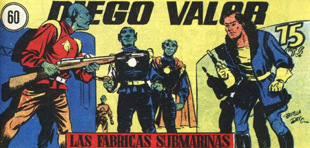 La serie de Diego Valor se empezó a publicar en 1954 guionizada por Jarber e ilustrada por Adolfo Buylla y Braulio Rodríguez «Bayo».