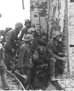 Soldados alemanes en los combates de Satlingrado