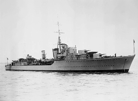 HMS Somail, lder de la 6 flotilla de destructores, fotografiado en julio de 1939- Imagen de dominio pblico de la coleccin del Imperial War Museum.