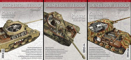 Portadas de las revistas Panzer de la 4 a la 6. Las imgenes son de Desperta Ferro Ediciones y pueden verse en su pgina web.